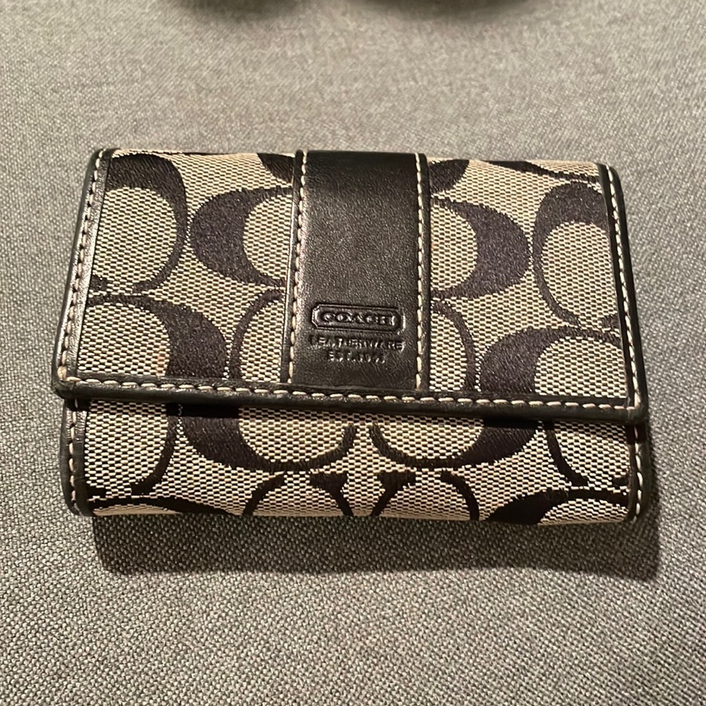 Coach Tan and Black Wallet